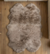Taupe Quad Sheepskin Rug (195cm x 115cm) - QSTAUPE