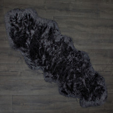 Mid Grey Double Sheepskin Rug - SDMG