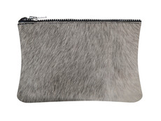 Grey & White Cowhide purse