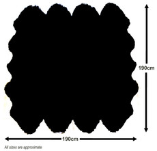 Octo Sheepskin Rug Measurements