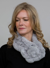 Silver Grey Bellringer Fur Scarf RFS12A-D03