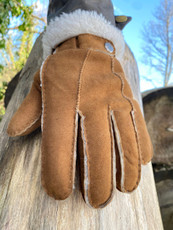 Men's Sheepskin Gloves in Tan