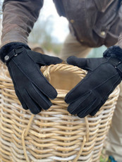 Men's Sheepskin Gloves in Black