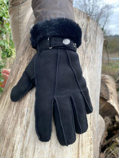 Men's Sheepskin Gloves in Black