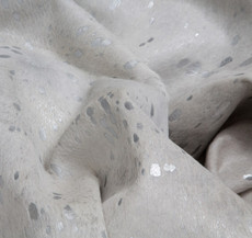 Silver Metallic Cowhide Rug SMET010-21 (220cm x 200cm)
