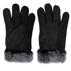 Womens Sheepskin Gloves in Charcoal