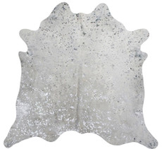 Silver Metallic Cowhide Rug