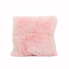 Pink Natural Sheepskin Cushion