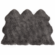 Dark Grey Triple Sheepskin Rug