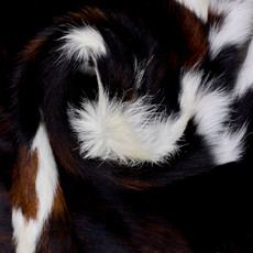 Dark Mahogany, Brown And Cream Cowhide Rug NOV26-002 (200cm x 200cm)