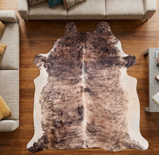 Brindle Brown And White Cowhide Rug NOV26-004 (220cm x 200cm)