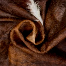 Tri Brown And White Cowhide Rug NOV26-017 (220cm x 205cm)