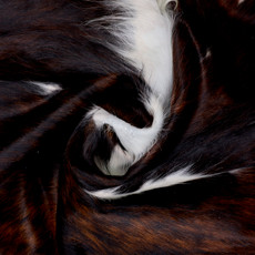 Tri Black, Brown And White Cowhide Rug NOV26-034 (200cm x 200cm)
