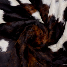 Textured Black, Brown And White Cowhide Rug NOV26-037 (180cm x 200cm)