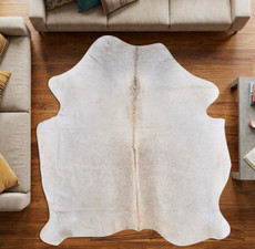 French Grey With Hints Of Brown Cowhide Rug NOV26-052 (200cm x 190cm)