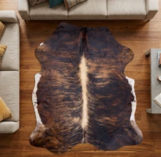 Starburst Brindle Cowhide Rug NOV26-054 (220cm x 200cm)
