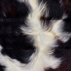 Dark Brown And White Cowhide Rug NOV26-059 (230cm x 220cm)