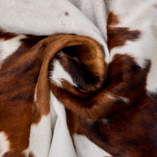 Brown And White Cowhide Rug NOV26-081 (200cm x 200cm)
