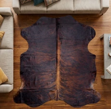 Deep Mahogany Cowhide Rug NOV26-109 (200cm x 190cm)