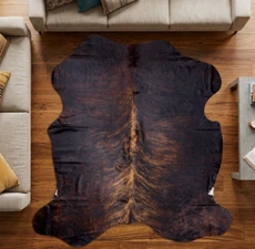 Deep Brown Cowhide Rug NOV26-110 (210cm x 200cm)