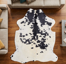 Black And White Cowhide Rug NOV26-115 (180cm x 160cm)