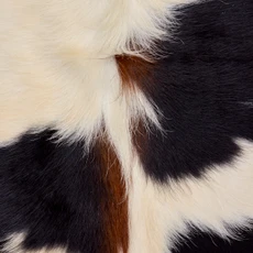 Black And White With An Hint Of Mahogany Cowhide Rug NOV26-116 (190cm x 180cm)
