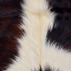 Deep Brown And White Cowhide Rug NOV26-119 (210cm x 190cm)