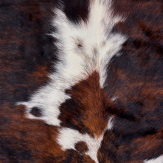 Dark Brown And White Cowhide Rug NOV26-126 (200cm x 190cm)