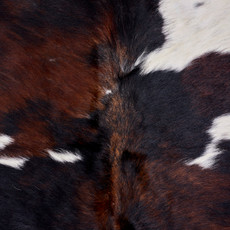 Deep Brown And White Cowhide Rug NOV26-128 (210cm x 200cm)
