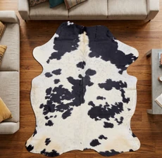 Black And White Cowhide Rug NOV26-136 (200cm x 180cm)