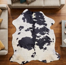 Black And White Cowhide Rug NOV26-169 (210cm x 190cm)