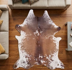 Spotted Brown And White Cowhide Rug NOV26-171 (230cm x 200cm)