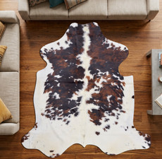 Black, Brown And White Cowhide Rug NOV26-172 (200cm x 200cm)