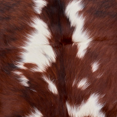 Reddish Brown And White Cowhide Rug NOV26-174 (180cm x 170cm)