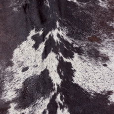 Burnt Black And White Speckled Cowhide Rug NOV26-179 (250cm x 220cm)