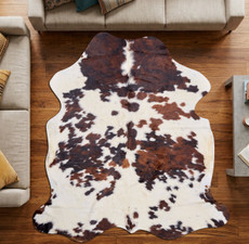 Spotted Brown And White Cowhide Rug NOV26-181 (200cm x 190cm)