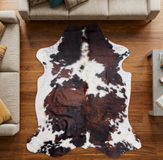 Brown And White Cowhide Rug NOV26-202 (190cm x 170cm)
