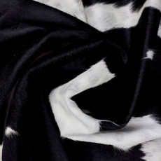Black And White With A Hint Of Mahogany Cowhide Rug NOV26-217 (200cm x 180cm)