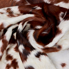 Dappled Brown And White Cowhide Rug NOV26-230 (200cm x 190cm)