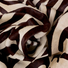 Brown And Cream Zebra Cowhide Rug NOV26-236 (230cm x 180cm)