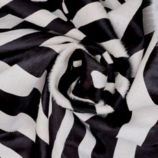 Black And White Zebra Cowhide Rug NOV26-238 (230cm x 200cm)