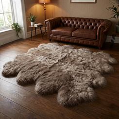 Taupe Octo Sheepskin Rug - OCTOTAUPE