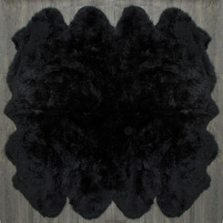 Black Octo Sheepskin Rug