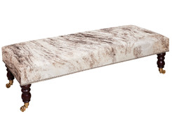 4ft x 1.5ft Cowhide Footstool / Ottoman FST24-006