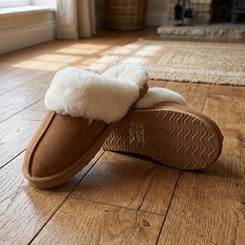 Cuffed Sheepskin Slippers