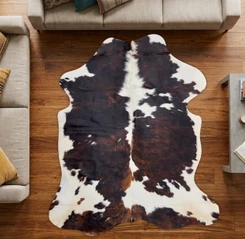 Brown And White Cowhide Rug NOV26-085 (190cm x 170cm)