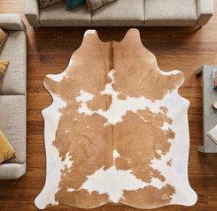 Brown And White Cowhide Rug NOV26-112 (230cm x 200cm)