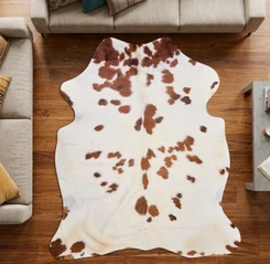 Spotted Brown And White Cowhide Rug NOV26-122 (200cm x 180cm)