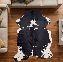 Black And White Cowhide Rug NOV26-158 (190cm x 150cm)