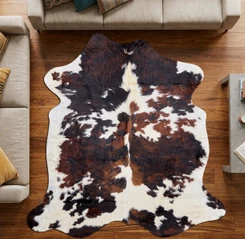 Brown And White Cowhide Rug NOV26-168 (180cm x 180cm)